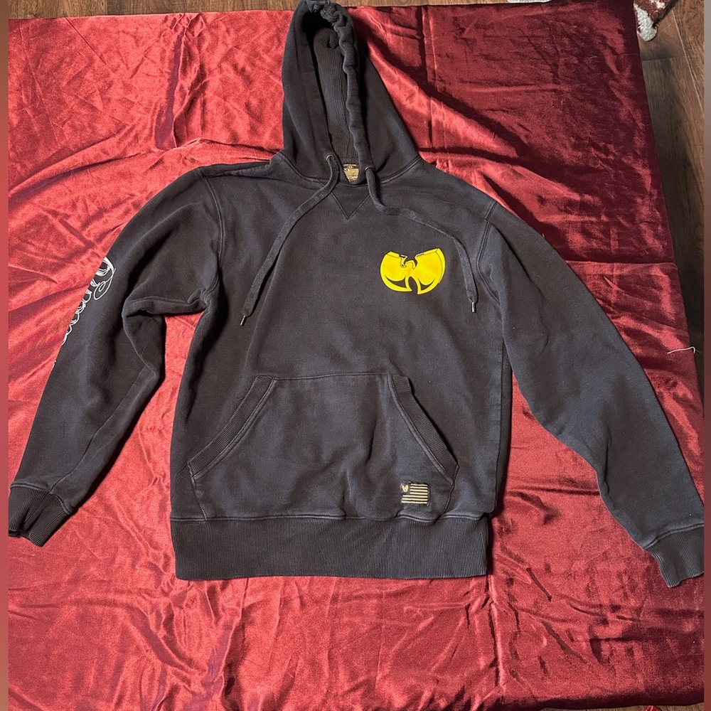 Wu-Tang Clan C.R.E.A.M Hoodie Black Hip Hop Graphic Sweatshirt XS
